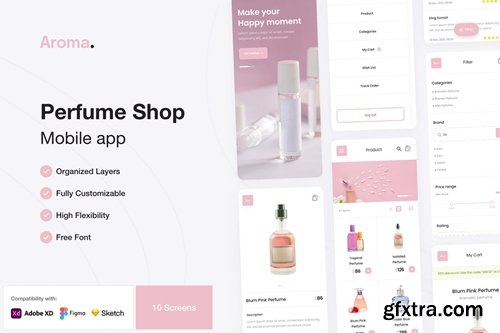 Aroma - Perfume Shop App Mobile App UI Kit
