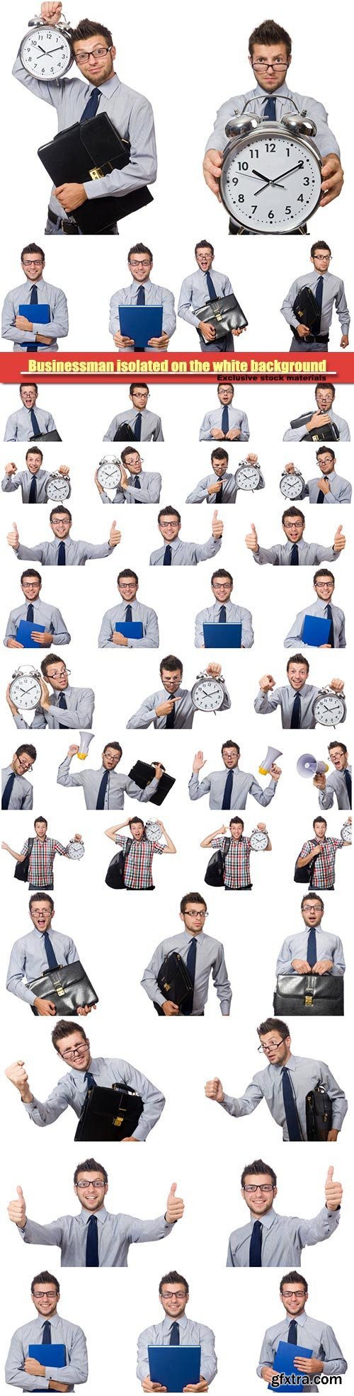 Businessman isolated on the white background