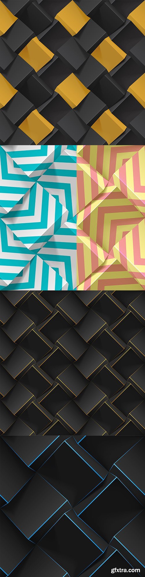 3D abstract texture with cubes realistic geometric pattern