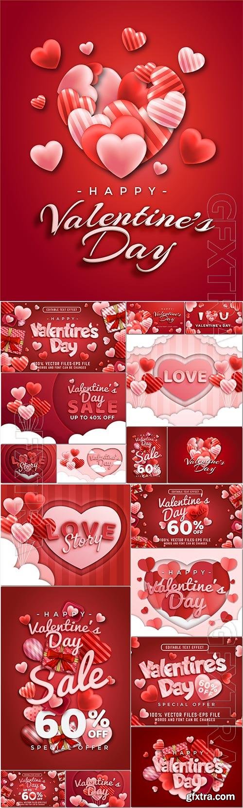 Lovely happy valentines day background with hearts premium vector Lovely happy valentines day background with hearts premium vector