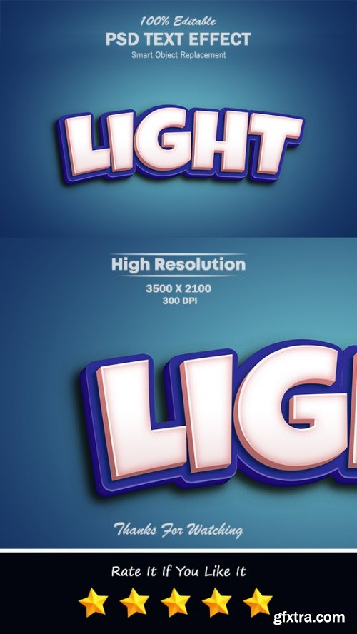 GraphicRiver - Light 3D Editable PSD Text Effect 34805487