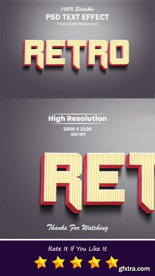 GraphicRiver - 3D Retro Photoshop Text Effect 31462167