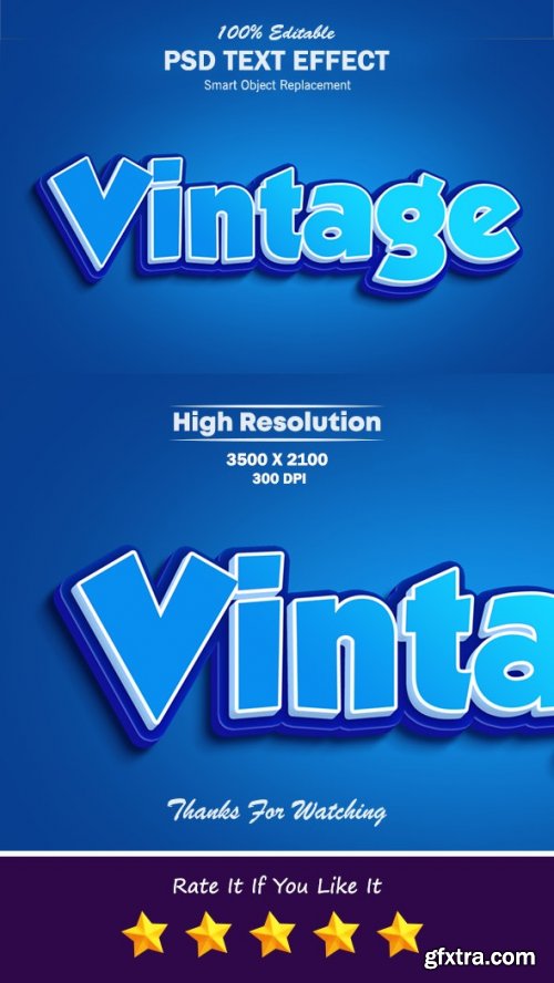 GraphicRiver - Vintage Blue Color Text Effect 31462254