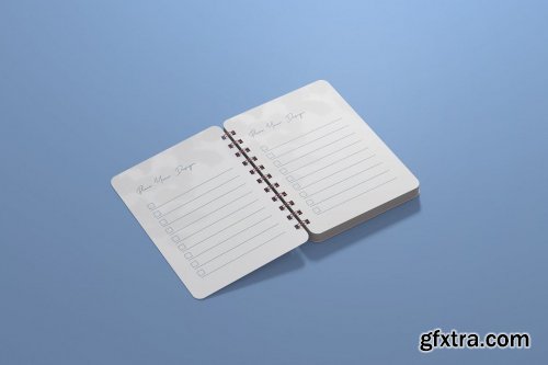 A4 Spiral Notebook Mockup