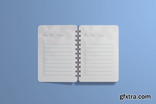 A4 Spiral Notebook Mockup
