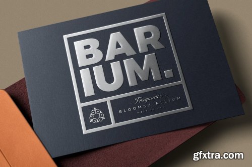 Foil Embossed Printing Logo Mockup