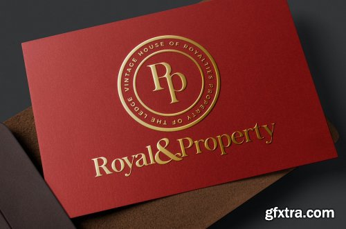 Foil Embossed Printing Logo Mockup