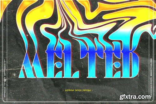 Liquid Melted Text Effects