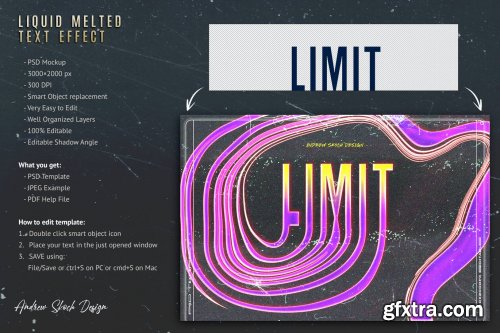 Liquid Melted Text Effects