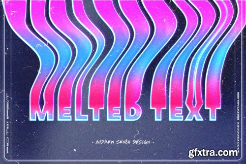 Liquid Melted Text Effects