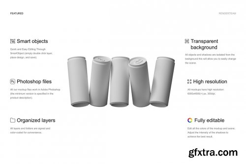 CreativeMarket - Matte Can Mockup 6638133