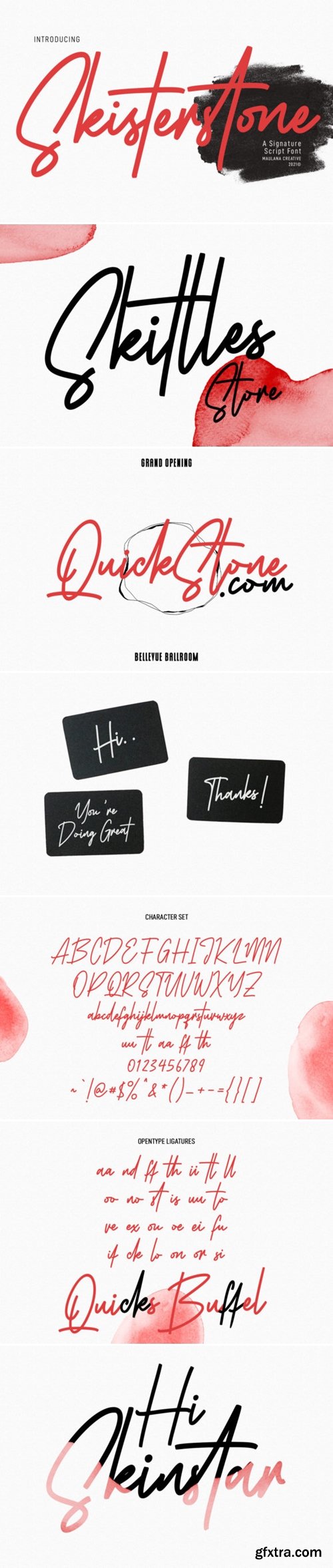 Skisterstones Signature Font