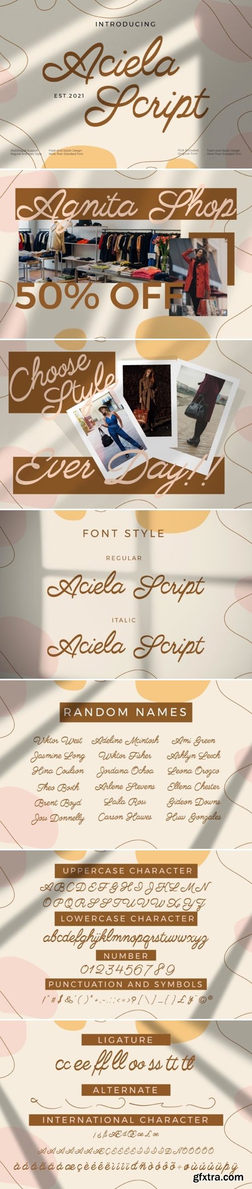 Aciella Script Font