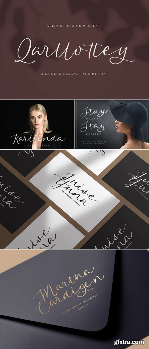 Qarlottey Script - Modern Elegant Font Qarlottey Script - Modern Elegant Font
