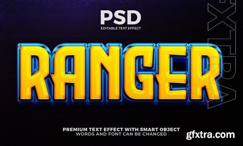Ranger hero 3d editable text effect premium text effect