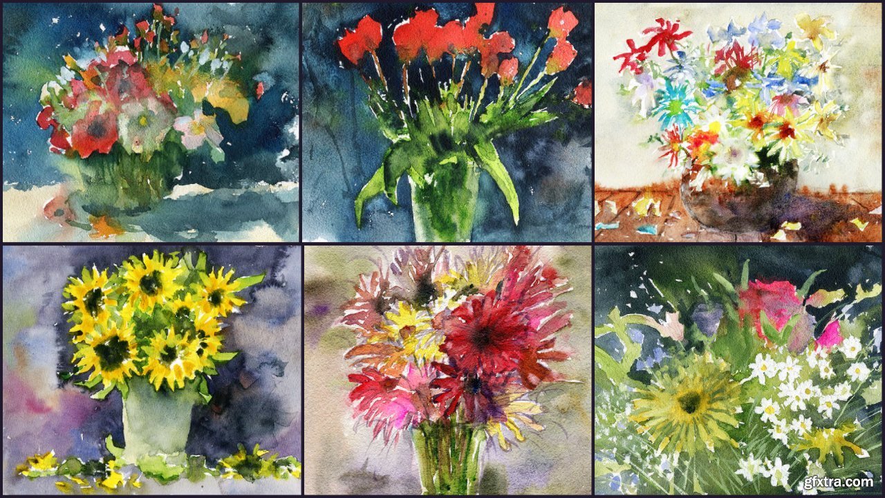 Easy Watercolor Flower Painting » GFxtra