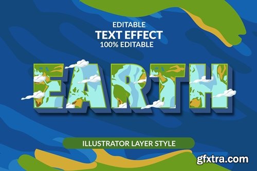 EARTH Illustrator Text Effect