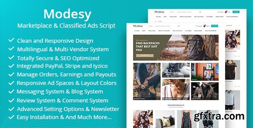 ThemeForest - Modesy v1.9.1 - Marketplace & Classified Ads Script - 22714108 - NULLED