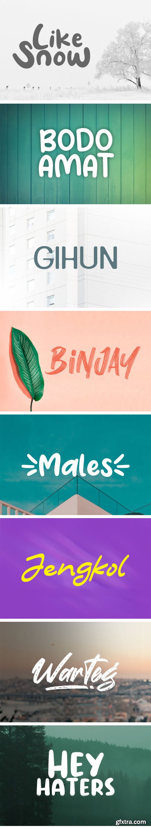 8 Modern & Fancy Display Fonts 8 Modern & Fancy Display Fonts