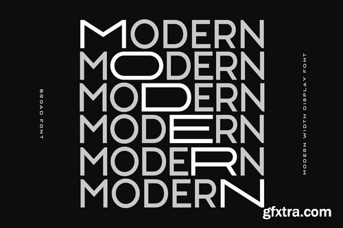 BROAD - Modern Width Display Font