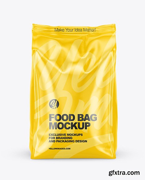 Glossy Food Bag Mockup 89134