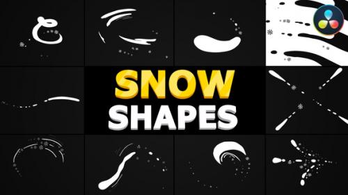 Videohive - Snow Shapes Pack | DaVinci Resolve - 35122404 - 35122404