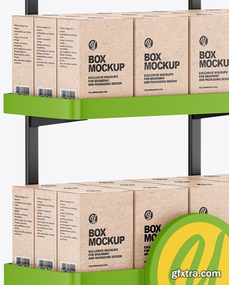 Plastic Display Stand Mockup 89015