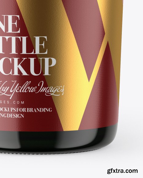Dark Glass Champaign Bottle Mockup 88980
