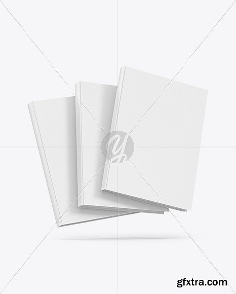 Three Hardcover Books Mockup 88949