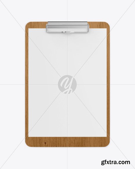 Wooden Clipboard W/ A4 Paper Mockup 88776