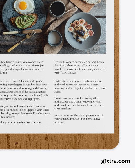 Wooden Clipboard W/ A4 Paper Mockup 88776