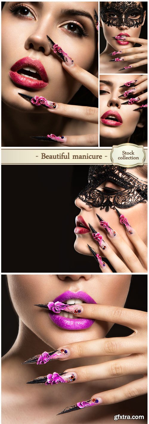 Beautiful manicure, stylish woman