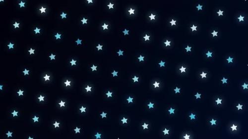 Videohive - Abstract small cute blue stars rotating and flowing on black background - 35173469 - 35173469