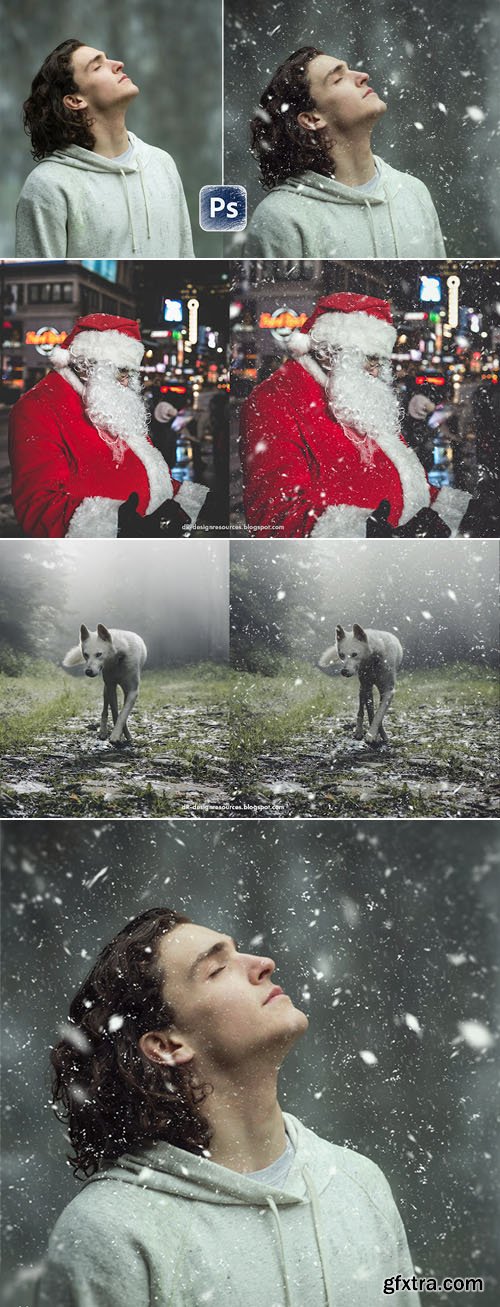 Cool Realistic Falling Snow Effect for Photoshop + Tutorial