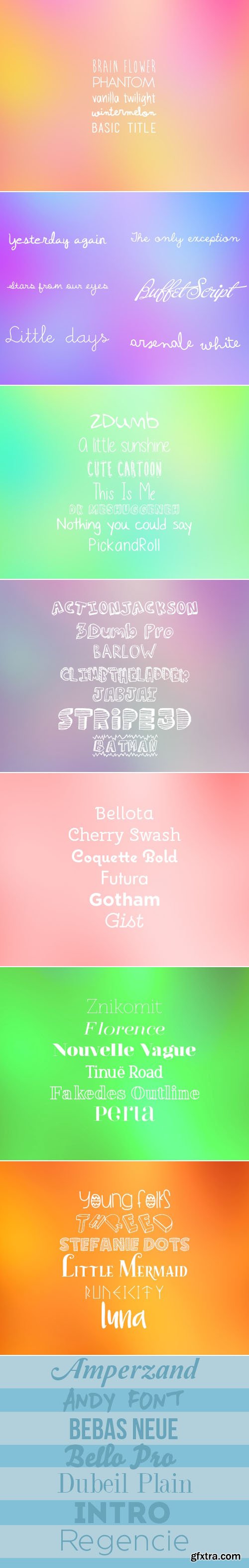 40+ Fonts Collection
