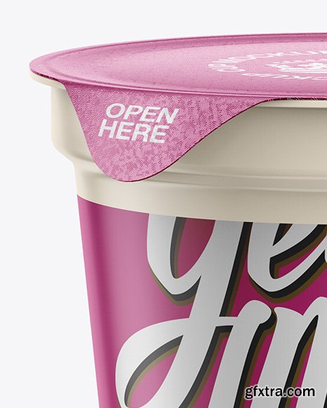 Plastic Cup with Foil Lid Mockup 16408