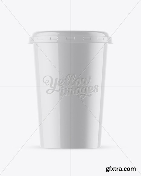 Glossy Sour Cream Cup Mockup 17702