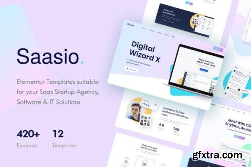 ThemeForest - Saasio v1.0.3 - Saas & Startup Elementor Template Kit - 27882602