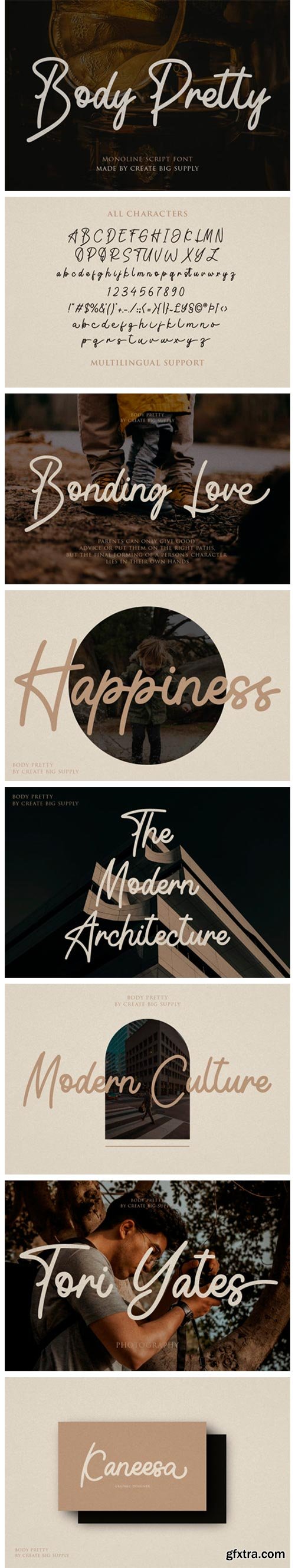 Body Pretty Script Font