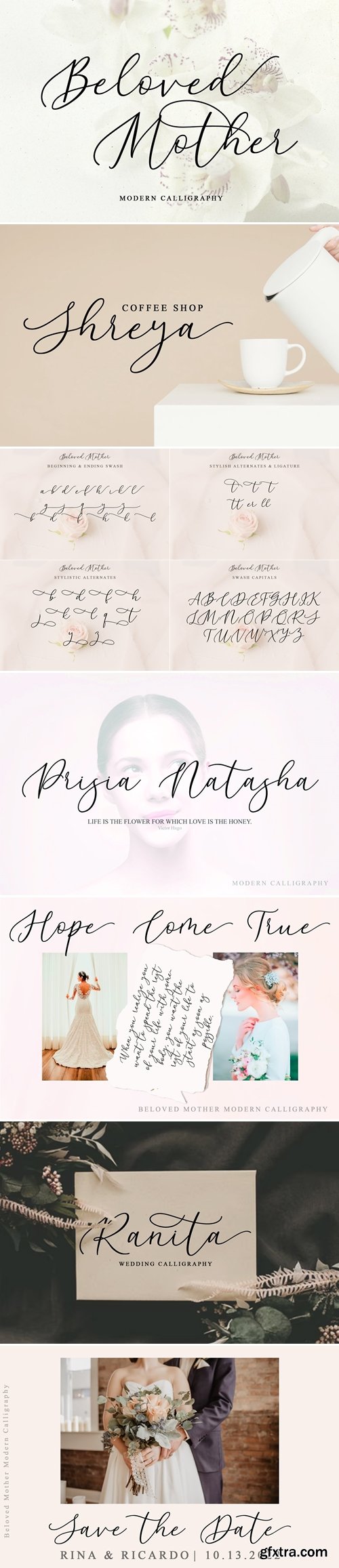 CreativeMarket - Beloved Mother | Modern Calligraphy 6661751