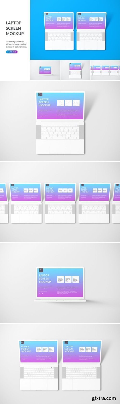 Unicolor Laptop Mockup