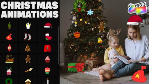 Videohive - Hand-Drawn Christmas Icons for FCPX - 35181984 - 35181984