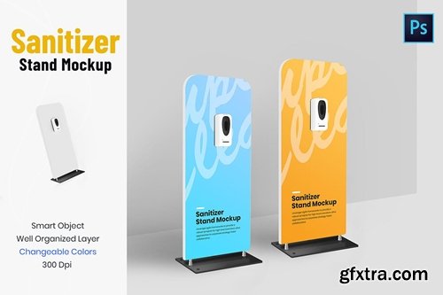 Sanitizer Stand Mockup Template