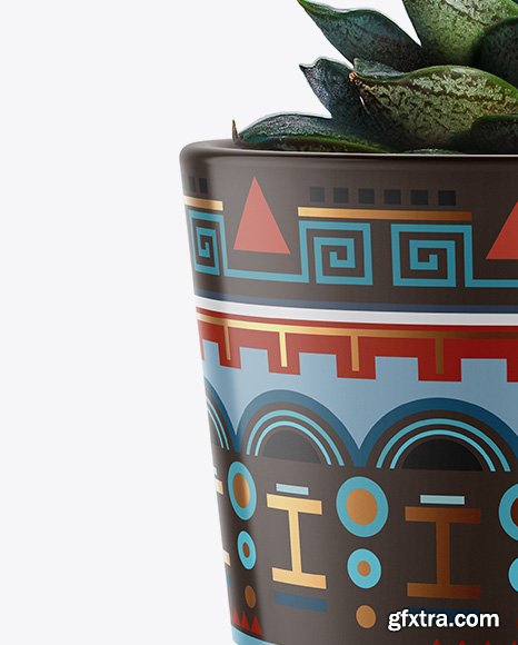 Glossy Plant Pot Mockup 36681