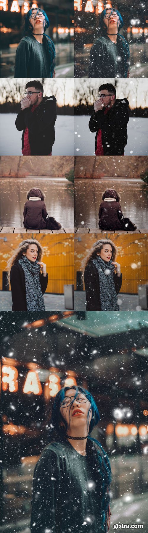 Cool Realistic Falling Snow Effect for Photoshop Vol.2 + Tutorial