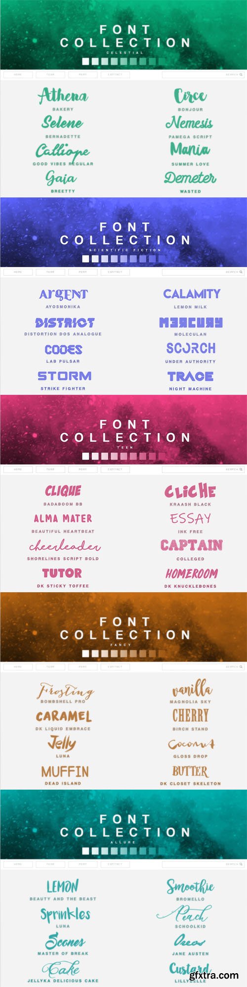 Beautiful Fonts Collection - 40 Fonts Beautiful Fonts Collection - 40 Fonts