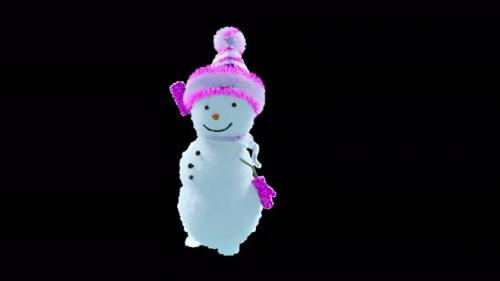 Videohive - 60 Snowman Dancing 4K - 35163198 - 35163198