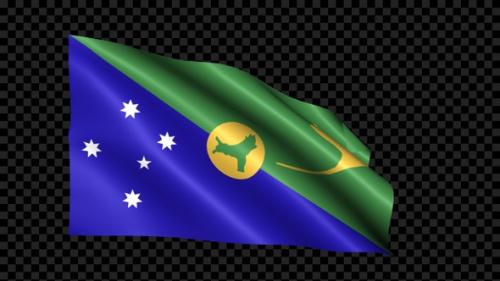 Videohive - Christmas Island Flag Blowing In The Wind - 35177790 - 35177790