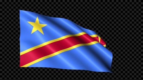 Videohive - Congo Democratic Republic Flag Blowing In The Wind - 35177791 - 35177791