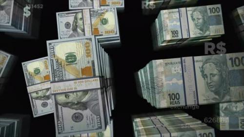 Videohive - Dollar and Brazil Real money exchange loop - 35179795 - 35179795